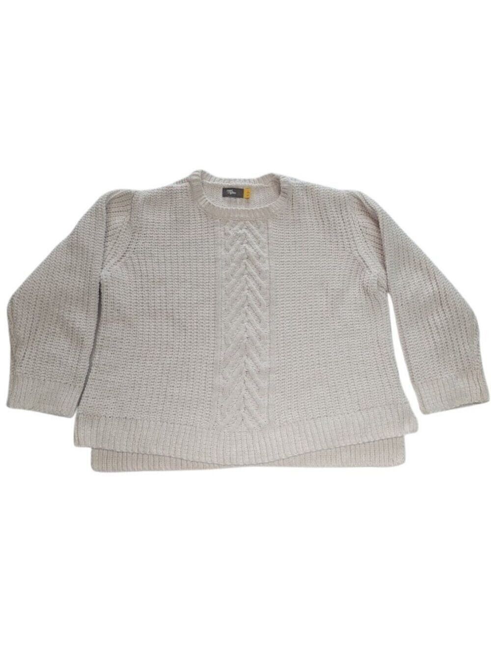 Rumi & Ryder Oversized Cable Knit Sweater Cream Youth L(12–14) / Fits Women S